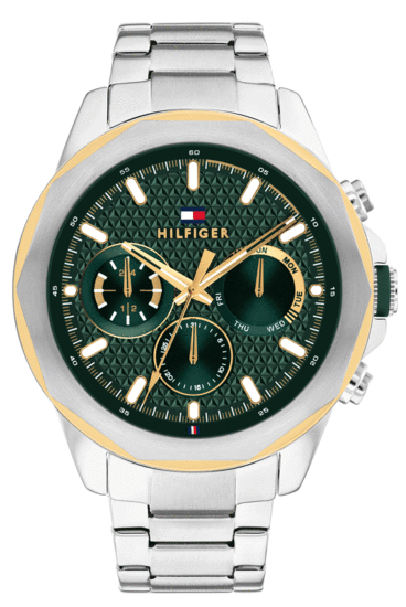 Tommy Hilfiger Lars Two-Tone Geometric Dial Watch 1710651