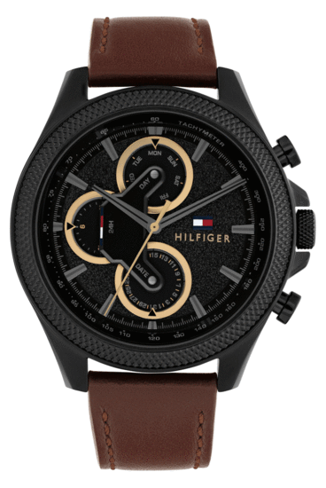 Tommy Hilfiger Brown Leather Strap Sub-Counter Watch 1792164