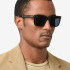 HUGO BOSS BLACK-ACETATE SUNGLASSES WITH SIGNATURE GOLD-TONE DETAIL 1598/S 807/KU