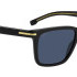 HUGO BOSS BLACK-ACETATE SUNGLASSES WITH SIGNATURE GOLD-TONE DETAIL 1598/S 807/KU